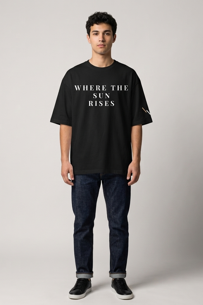 Horizon / Black / Oversized Tee
