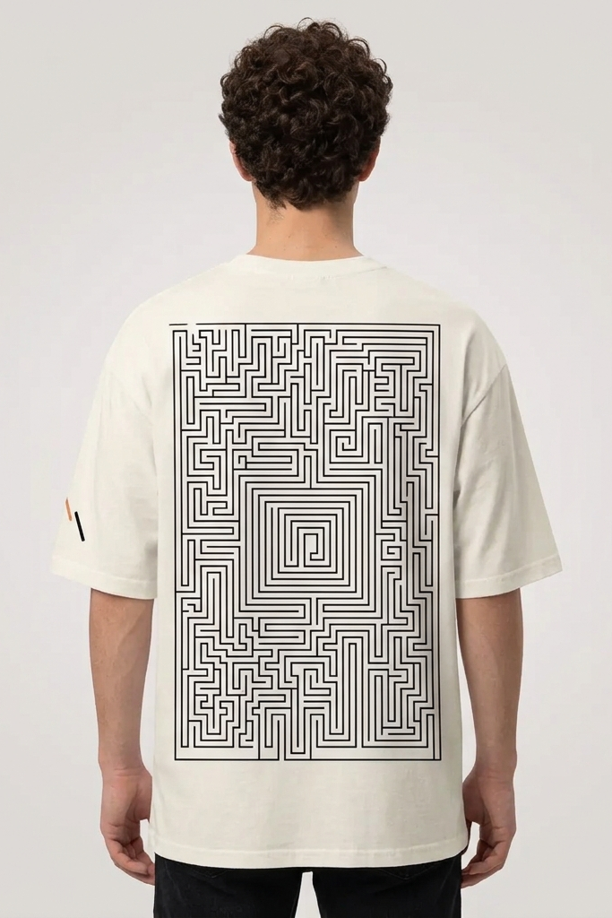 Labyrinth / Off-White / Oversized Tee