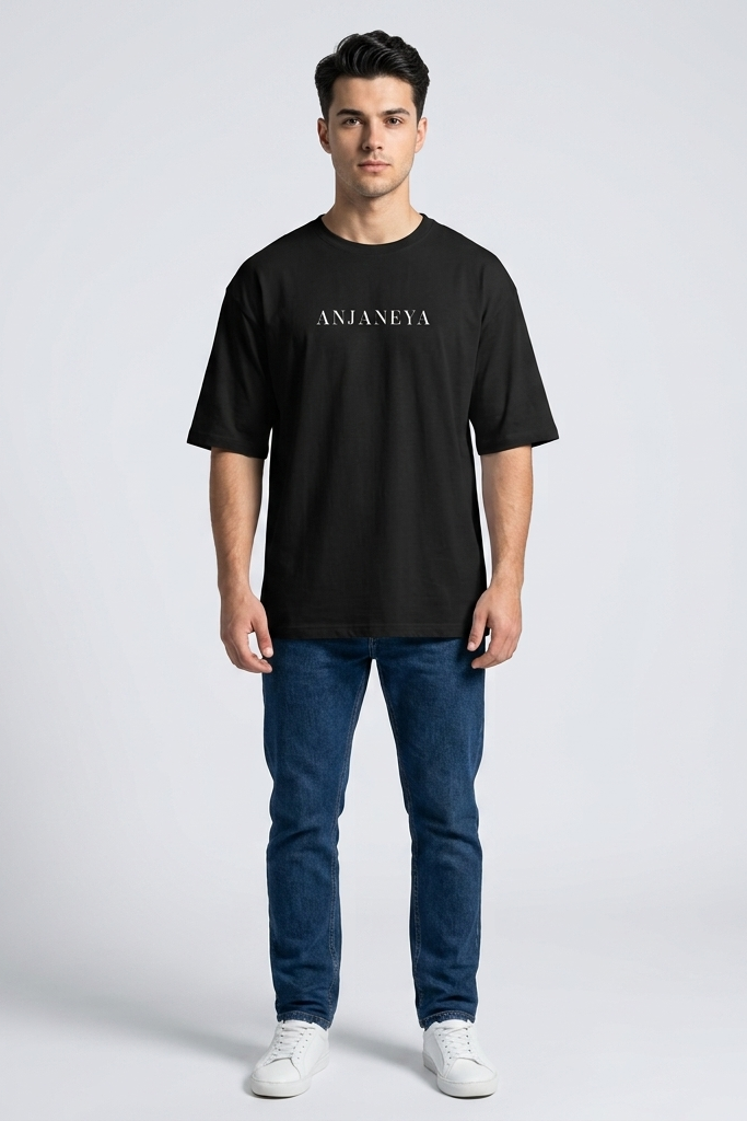 Anjaneya / Black / Oversized Tee