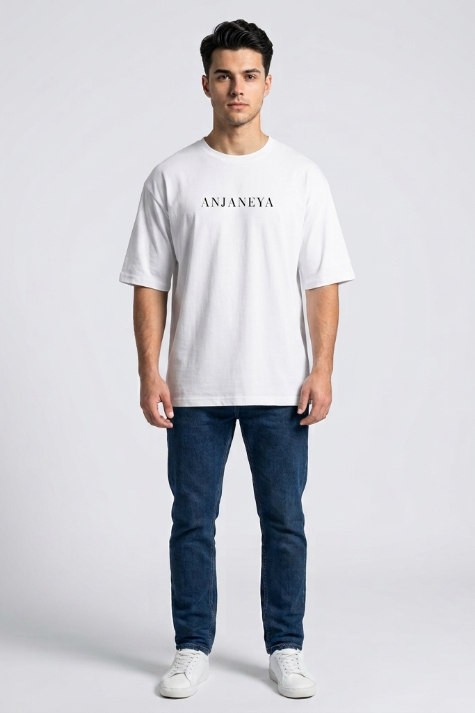Anjaneya / White / Oversized Tee