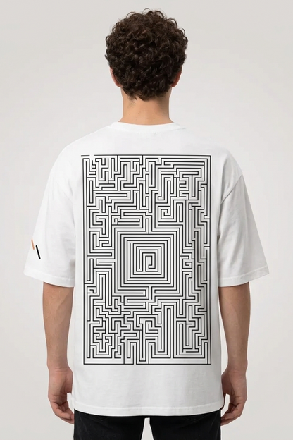 Labyrinth / White / Oversized Tee