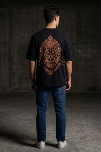 Anjaneya / Black / Oversized Tee