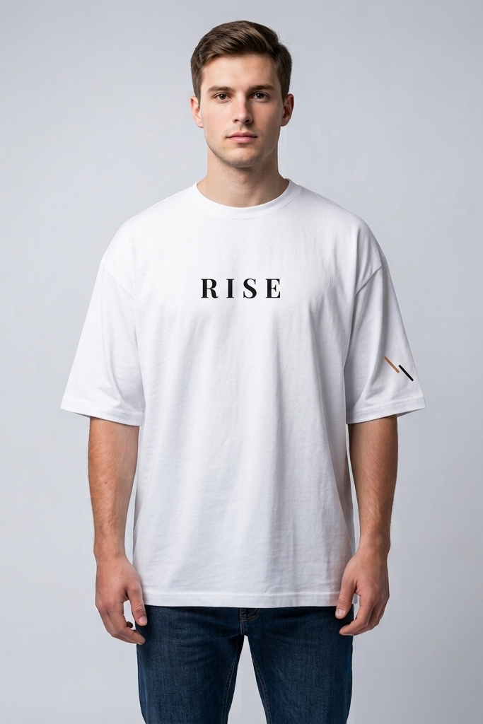 Rise / White / Oversized Tee