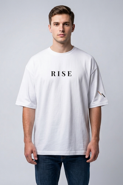 Rise / White / Oversized Tee