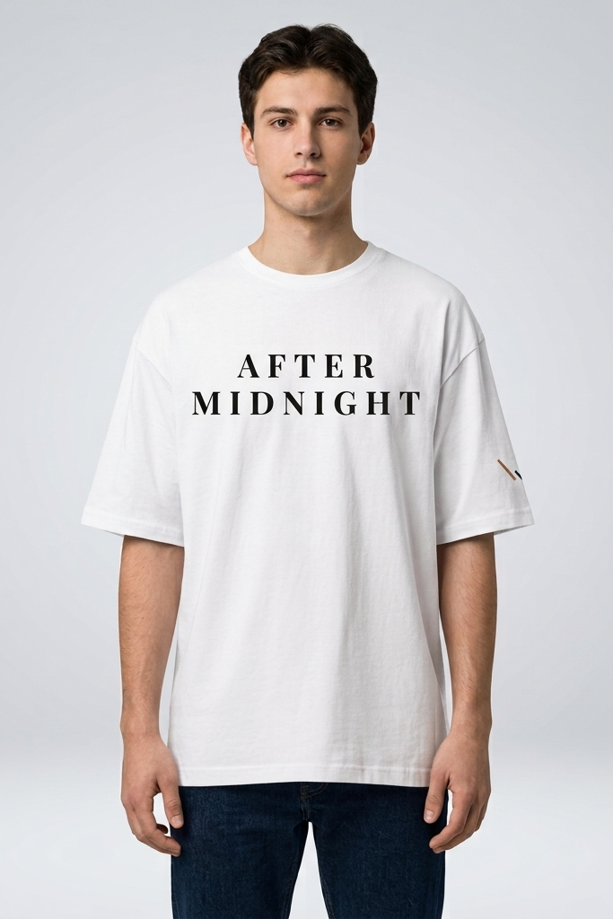 After Midnight / White / Oversized Tee