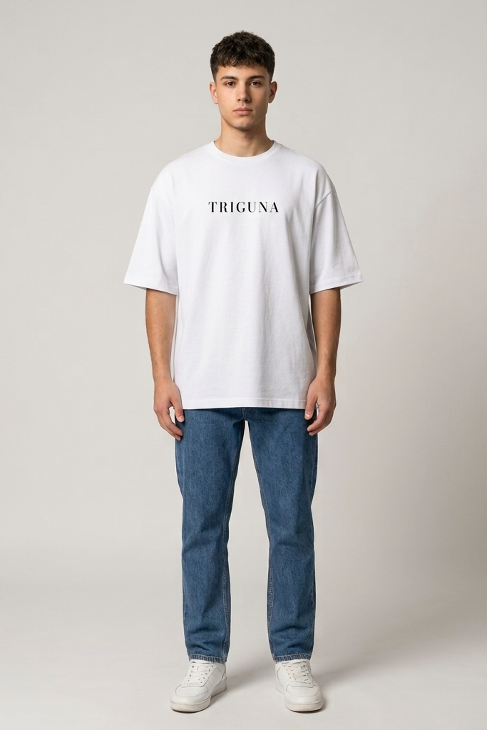 Triguna / White / Oversized Tee