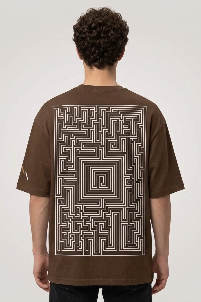 Labyrinth / Brown / Oversized Tee