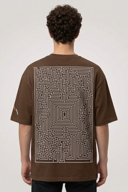 Labyrinth / Brown / Oversized Tee