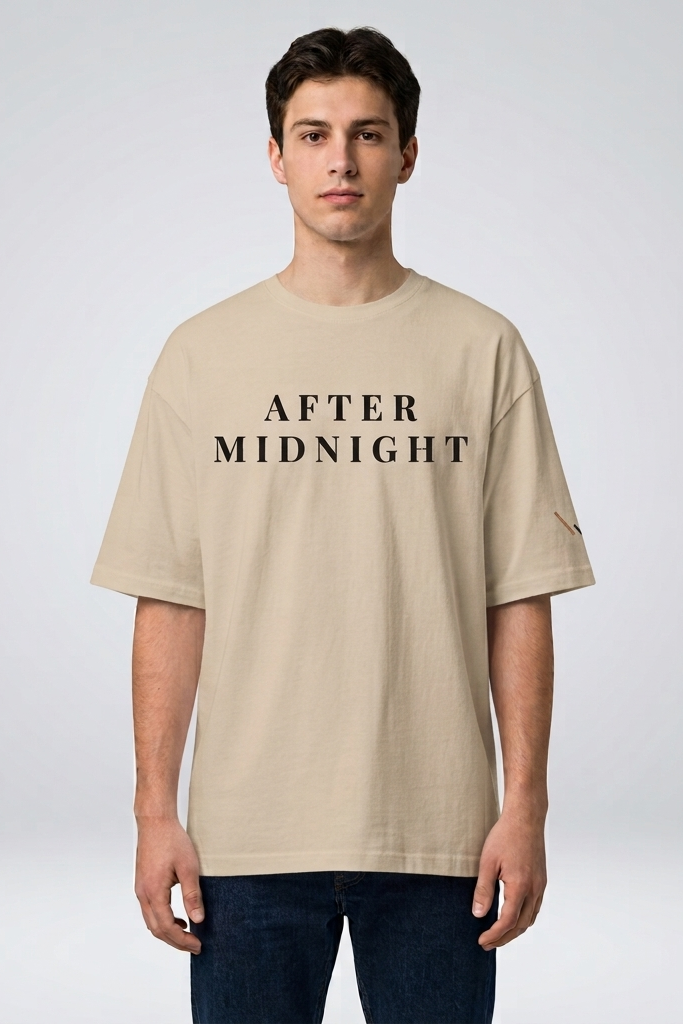 After Midnight / Beige / Oversized Tee