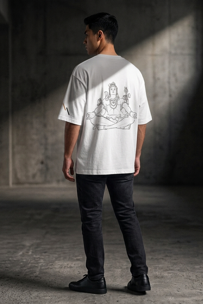 Stillness / White / Oversized Tee