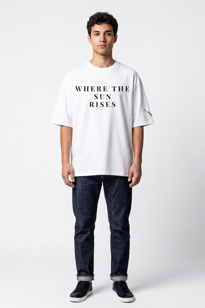 Horizon / White / Oversized Tee