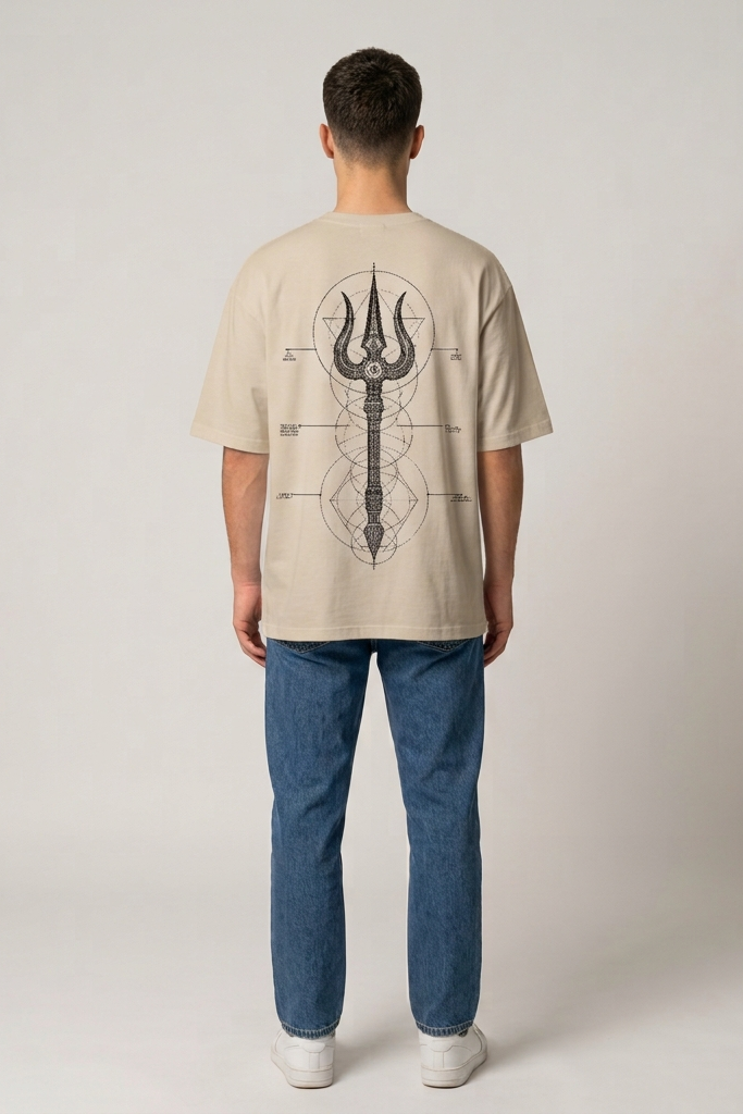 Triguna / Beige / Oversized Tee