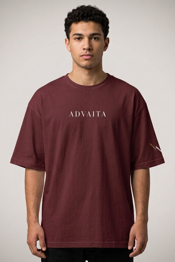 Advaita / Maroon / Oversized Tee