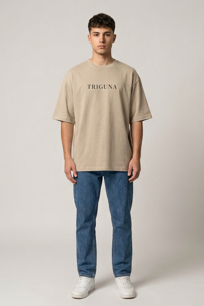 Triguna / Beige / Oversized Tee