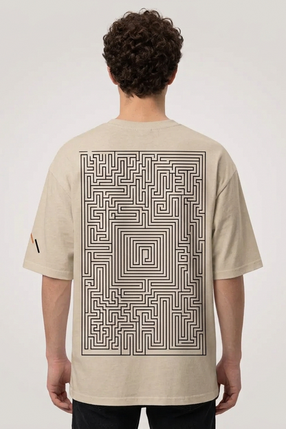 Labyrinth / Beige / Oversized Tee