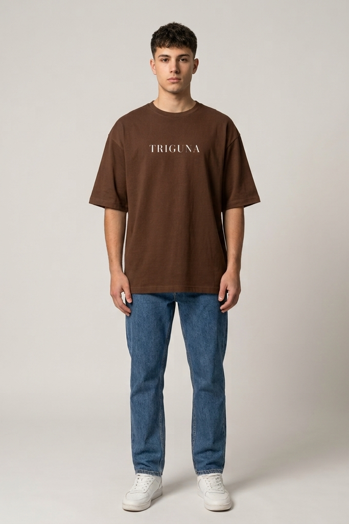 Triguna / Brown / Oversized Tee