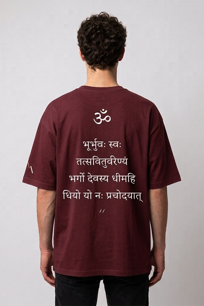 Savitri / Maroon / Oversized Tee