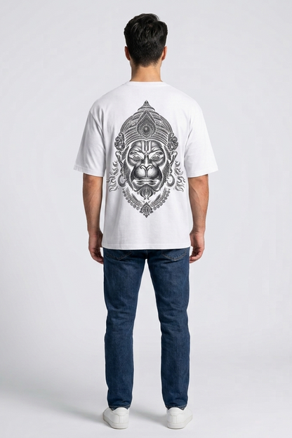 Anjaneya / White / Oversized Tee